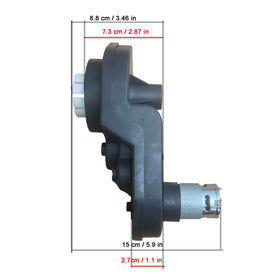 Side view of the Weelye 24V gearbox showing 30000RPM capability.