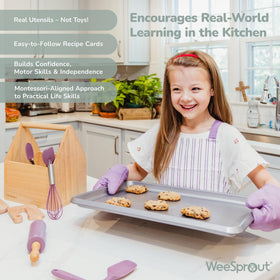WeeSprout Little Chef cutting board with kid-friendly prep surface.
