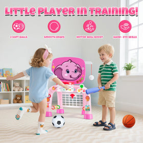 Wee Wonders elephant activity toy features lights and gears to engage curious hands.