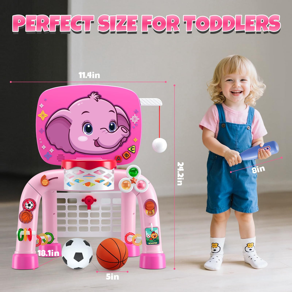 Wee Wonders LED lights and sounds enhance sensory exploration during play.