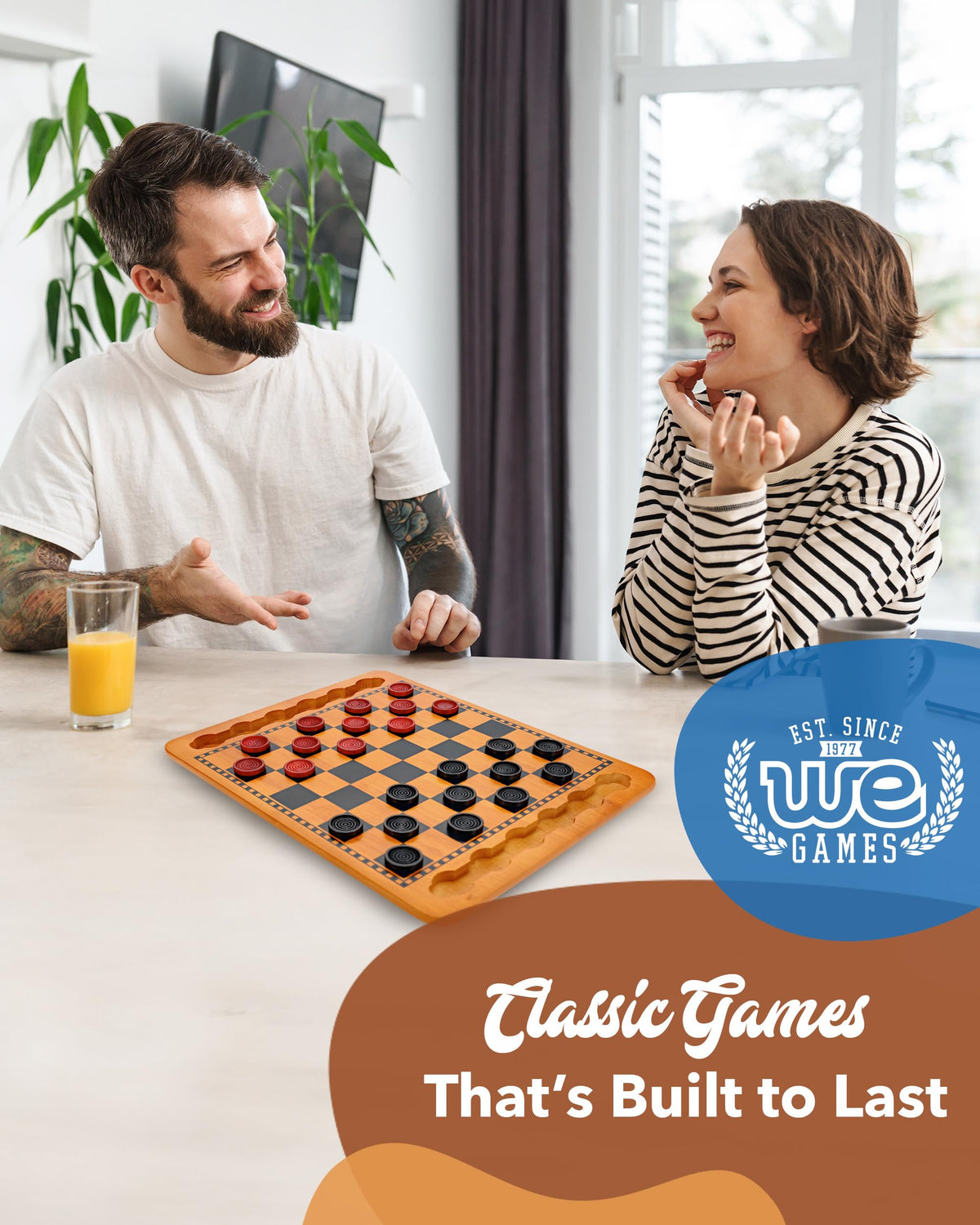 WE Games 14.5-inch board with clear dimensions for planning play.