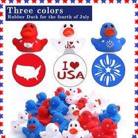 Wehhbtye blue duck with fireworks pattern for Independence Day