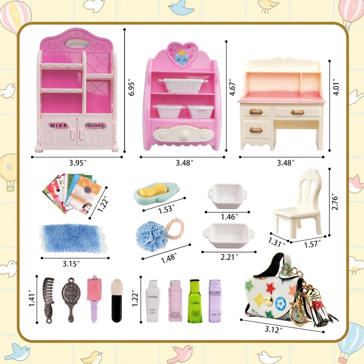 WEHOO dressing table with drawers for organized mini cosmetics.