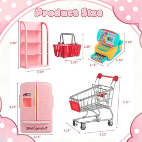 Wehoo miniature shopping basket for dollhouse organization