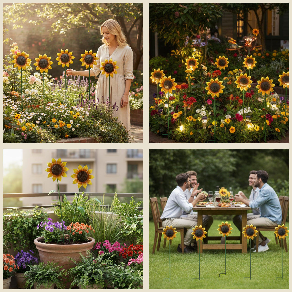 Weibefee sunflower yard ornament ideal for seasonal outdoor displays.