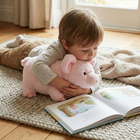 WEIGEDU 12-inch plush pig size, ideal for little arms to hug.