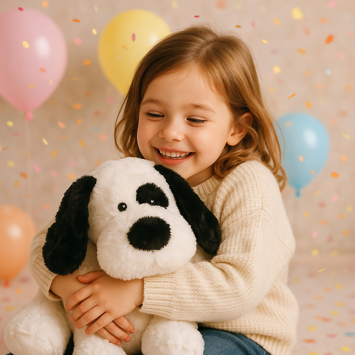 WEIGEDU 20-inch stuffed dog plush ideal for bedtime comfort