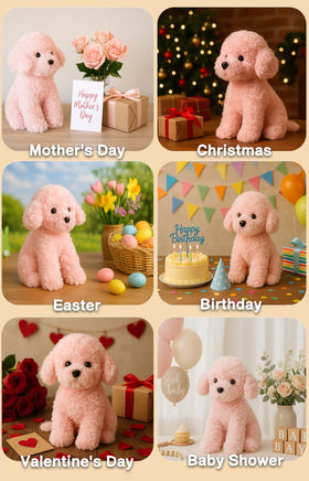WEIGEDU plush dog supports cozy companionship during naptime and stories.