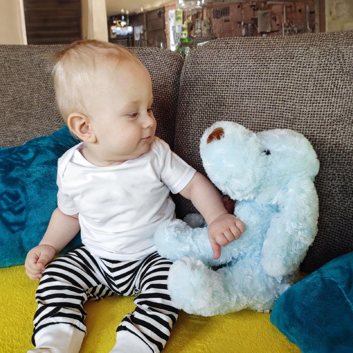 WEIGEDU blue goldendoodle plush bedtime snuggle companion for kids