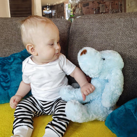 WEIGEDU blue goldendoodle plush bedtime snuggle companion for kids