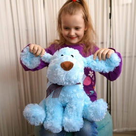 WEIGEDU blue goldendoodle plush easy-care fabric for daily use