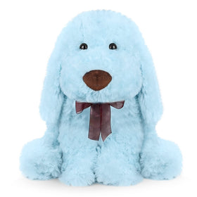 WEIGEDU blue goldendoodle plush front view, ideal cuddle buddy for kids