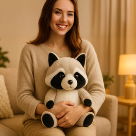 WEIGEDU Coon raccoon plush gift-ready, perfect for birthdays and holidays.