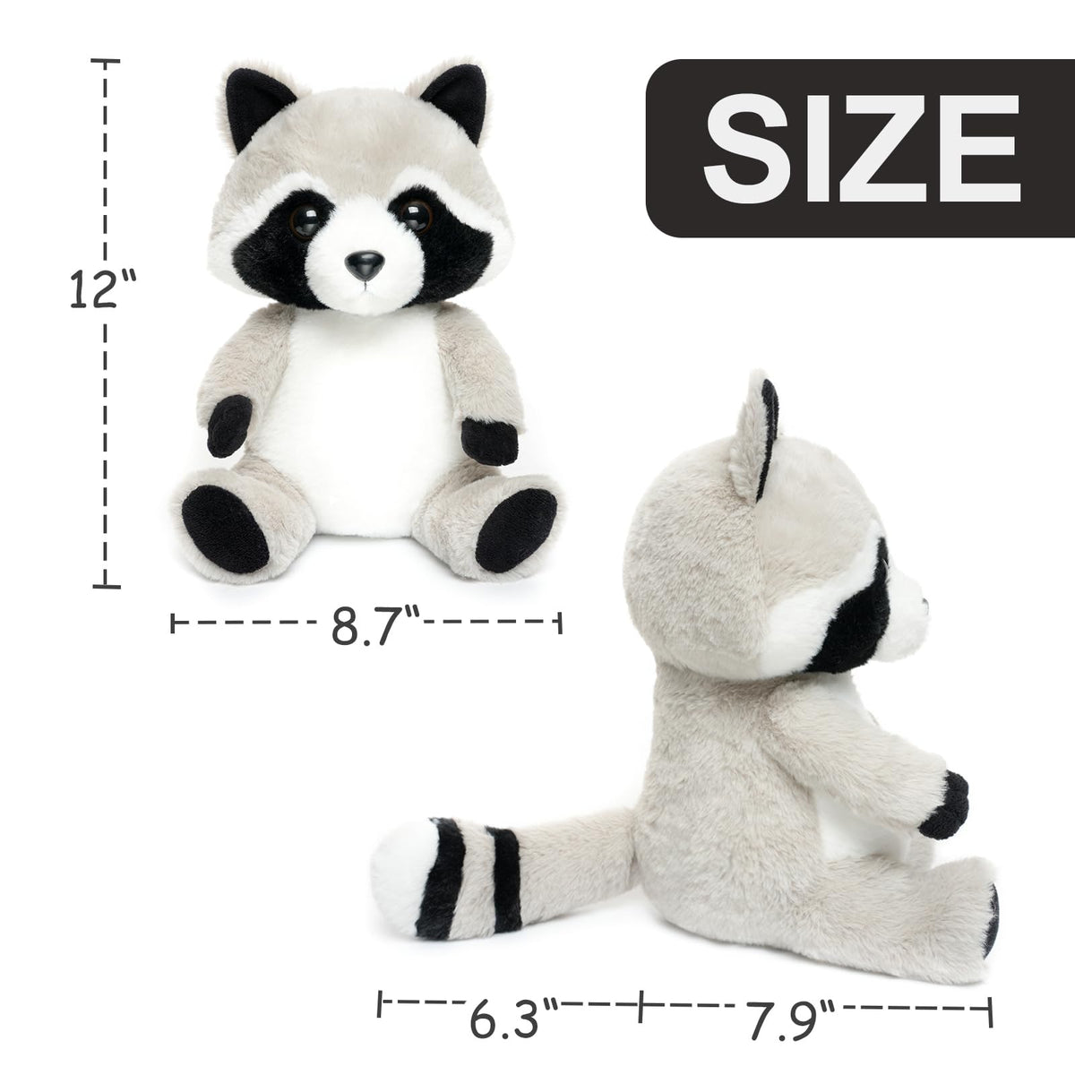 WEIGEDU Coon raccoon plush timeless stuffed animal gift idea.