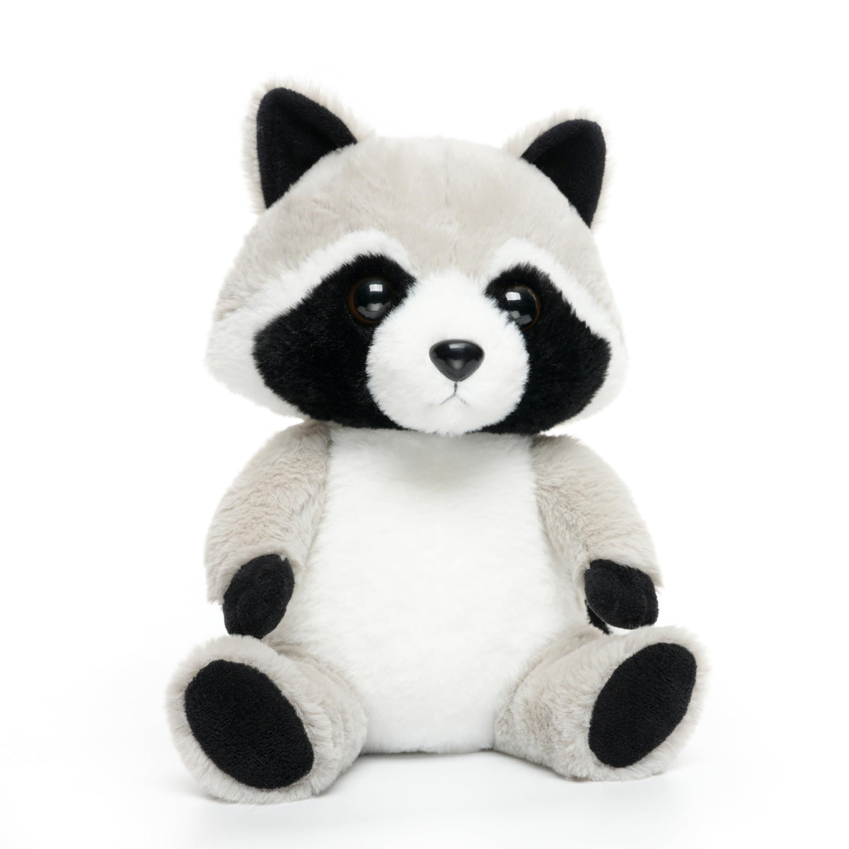 WEIGEDU Coon raccoon plush face close-up, showcasing lifelike markings.