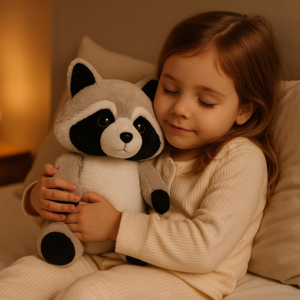 WEIGEDU Coon raccoon plush comforting bedtime friend.