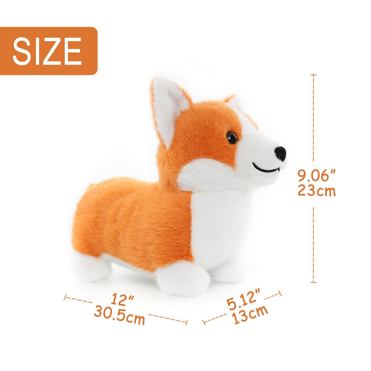 WEIGEDU Corgi Plush Toy is easy to clean, maintaining plush new look.