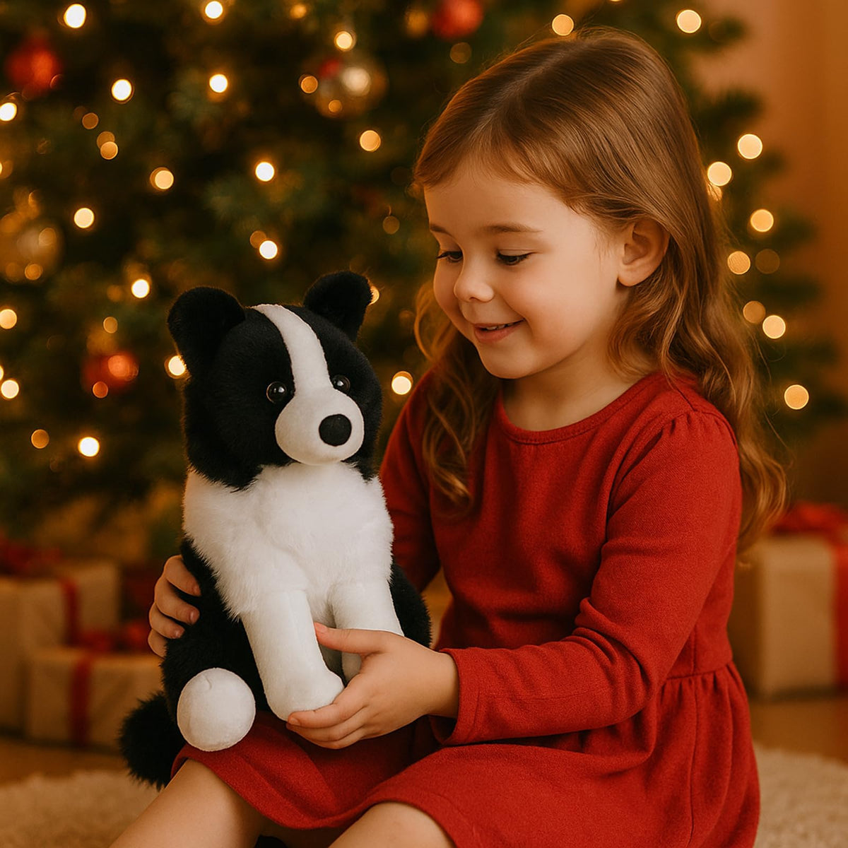 WEIGEDU gift-worthy border collie plush for birthdays and holidays