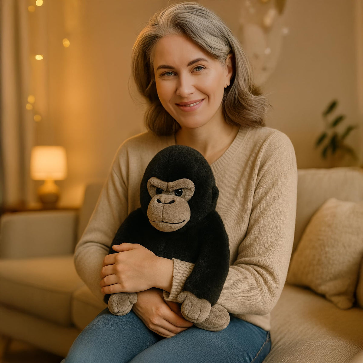 WEIGEDU gorilla plush makes a thoughtful gift for kids
