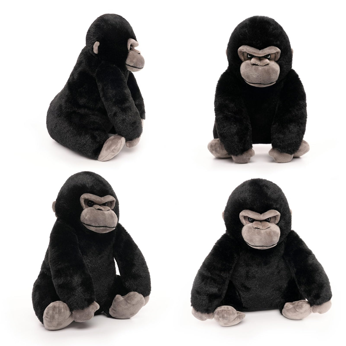 WEIGEDU gorilla plush with hairy fur closeup for comforting snuggles