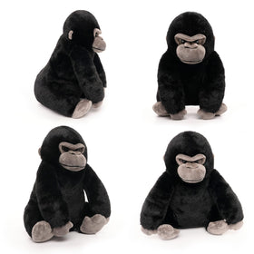 WEIGEDU gorilla plush with hairy fur closeup for comforting snuggles