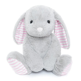 WEIGEDU gray bunny plush with soft fabric for cozy hugs.