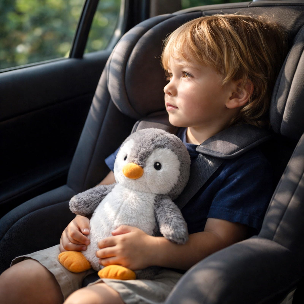 WEIGEDU King Penguin easy-care plush that cleans up quickly after playtime.