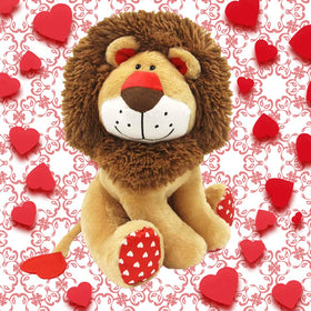 WEIGEDU Love Lion held by a child illustrates safe, comforting embrace.