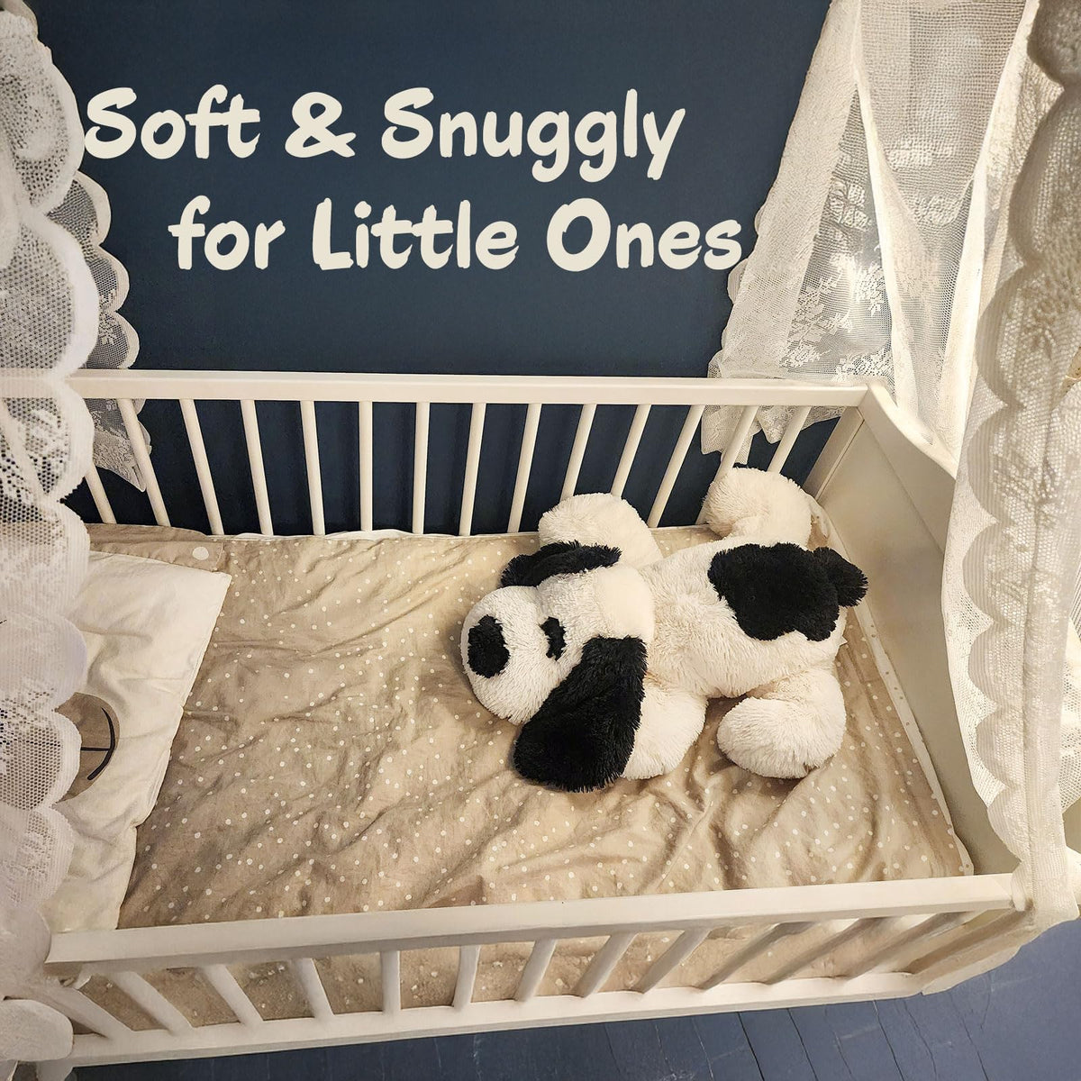 WEIGEDU nursery decor dog plush adds playful room decor