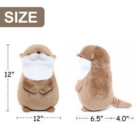 WEIGEDU Otter plush with child-safe embroidery for worry-free hugs.