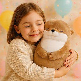 WEIGEDU Otter stuffed animal, 12-inch size ideal for play and travel.