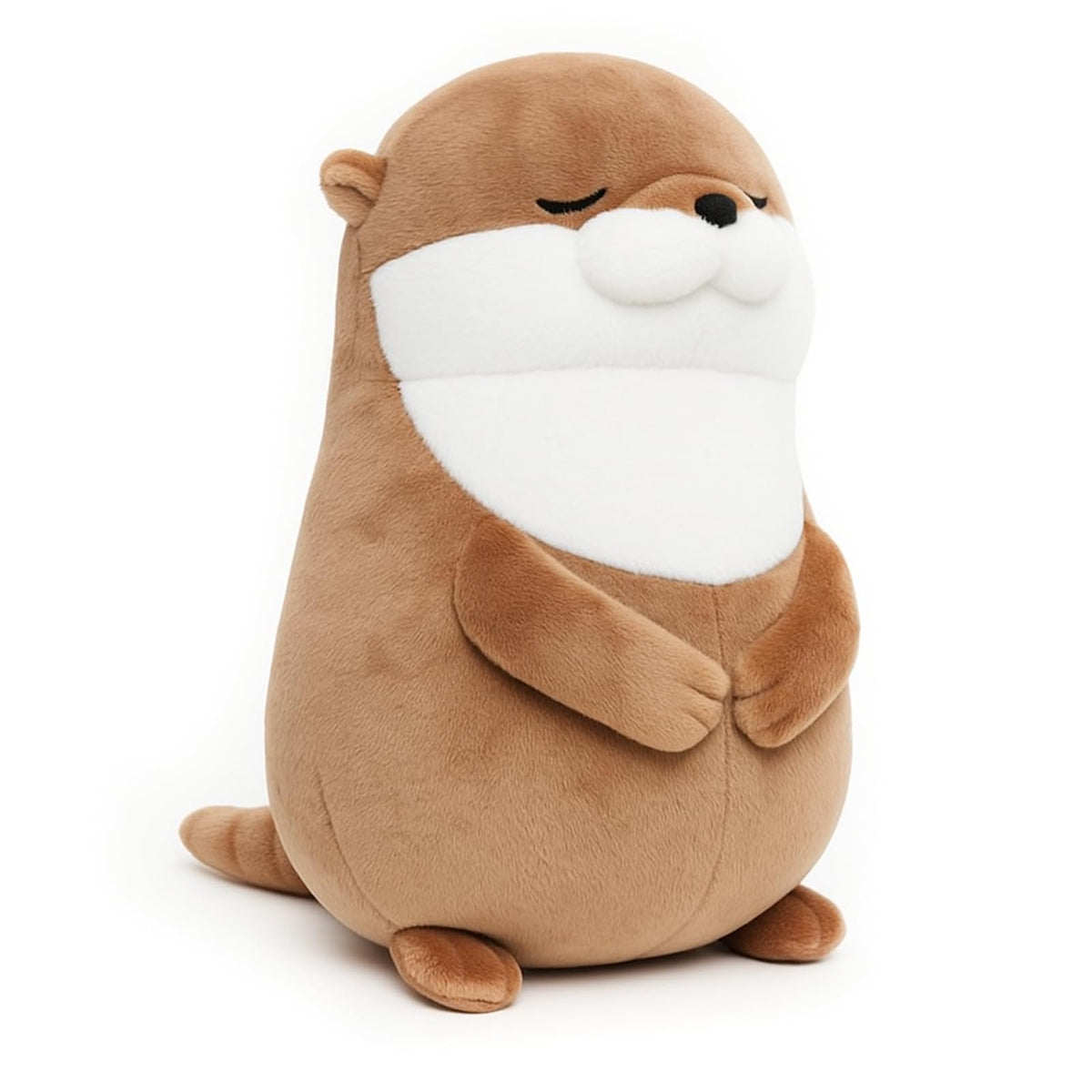 WEIGEDU Otter stuffed animal with embroidered eyes for safe cuddling and charm.