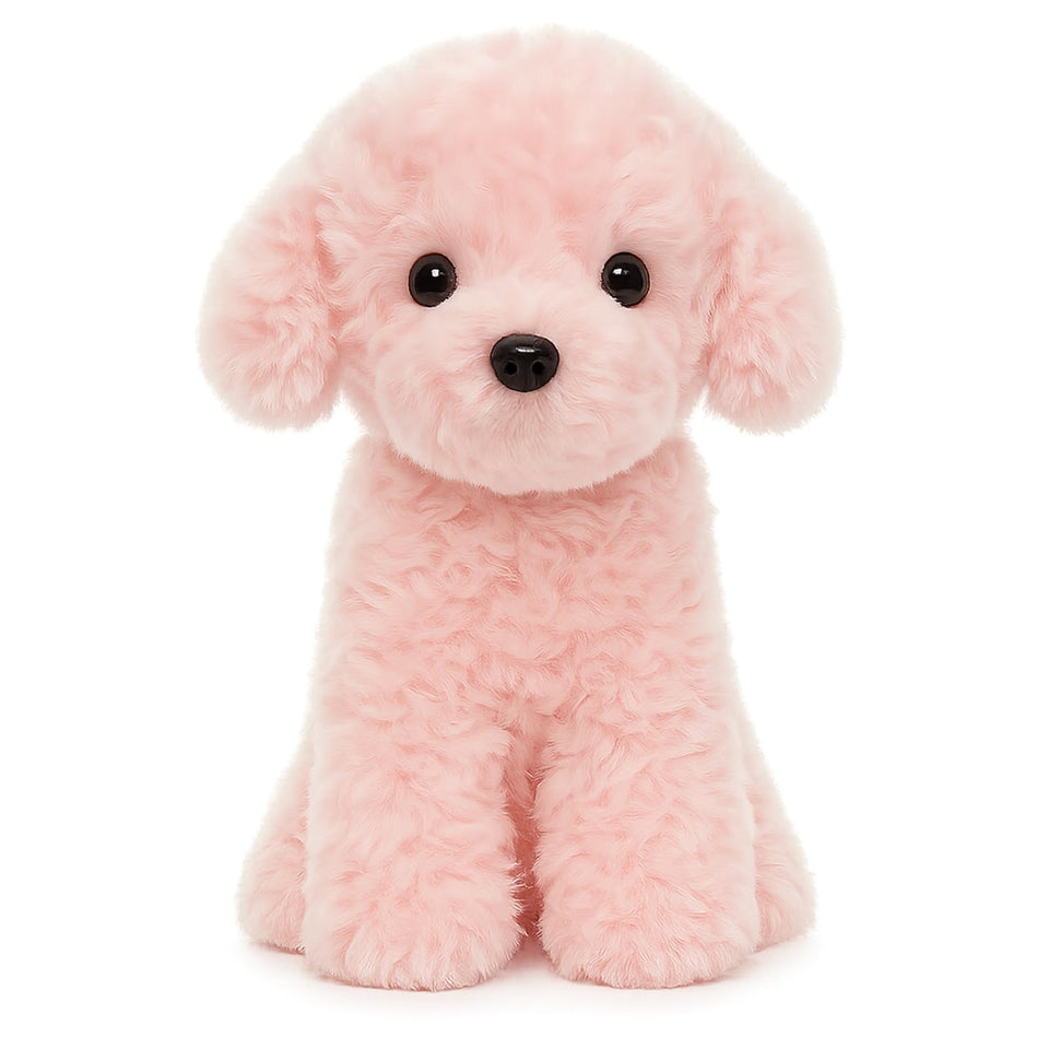WEIGEDU pink puppy plush perfect for cuddling and imaginative play.