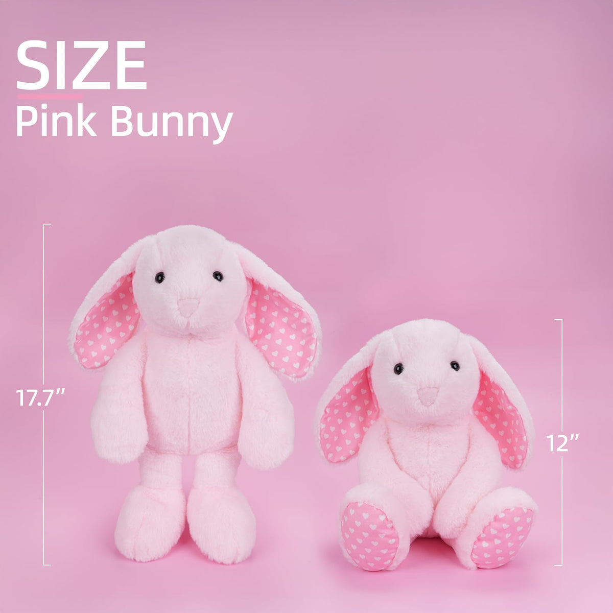 WEIGEDU pink rabbit heart print adds charming nursery decor.