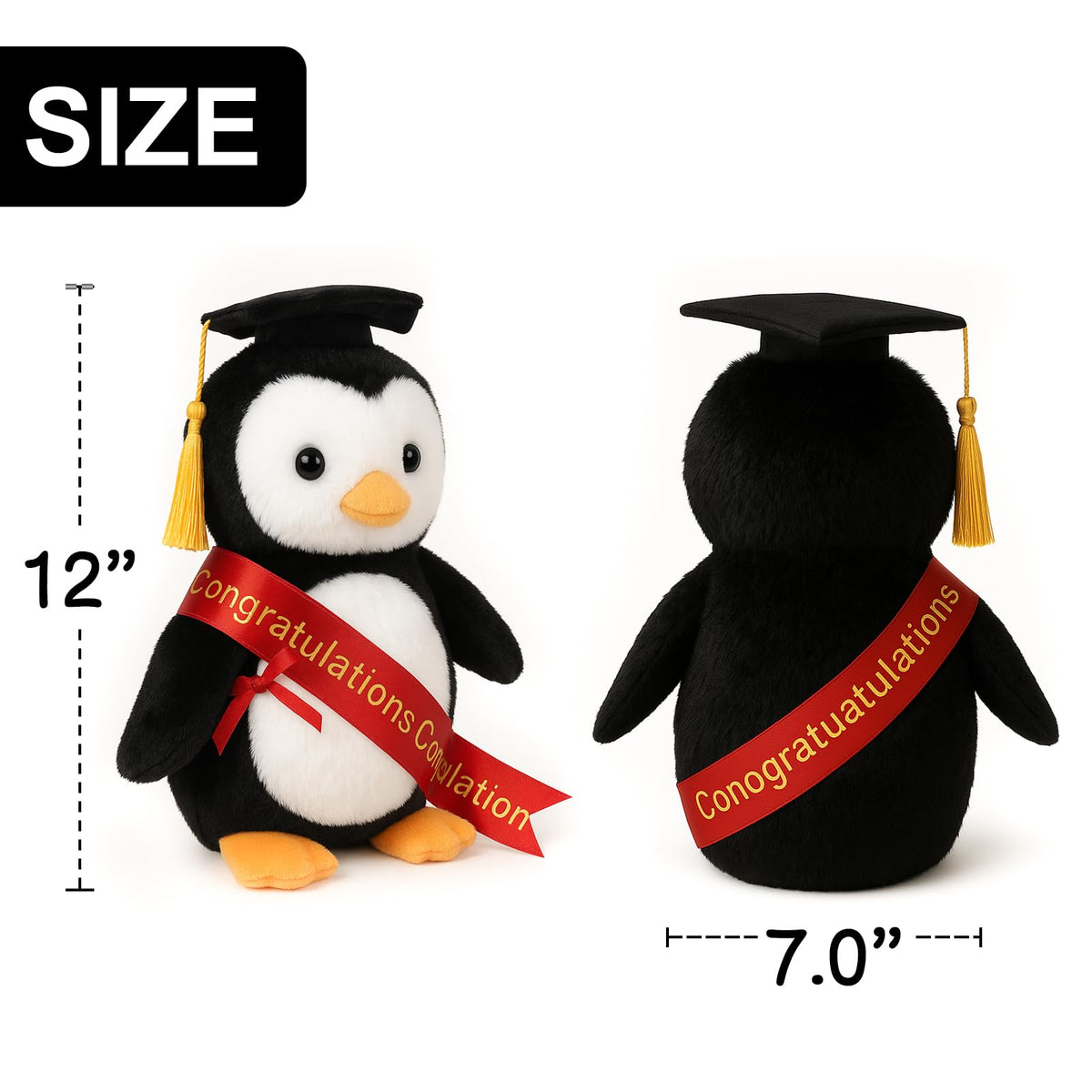 WEIGEDU care guide-friendly plush penguin, easy to clean and maintain