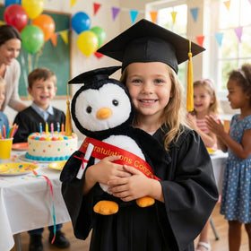 WEIGEDU penguin diploma tassel close-up, a playful yet meaningful graduation memento