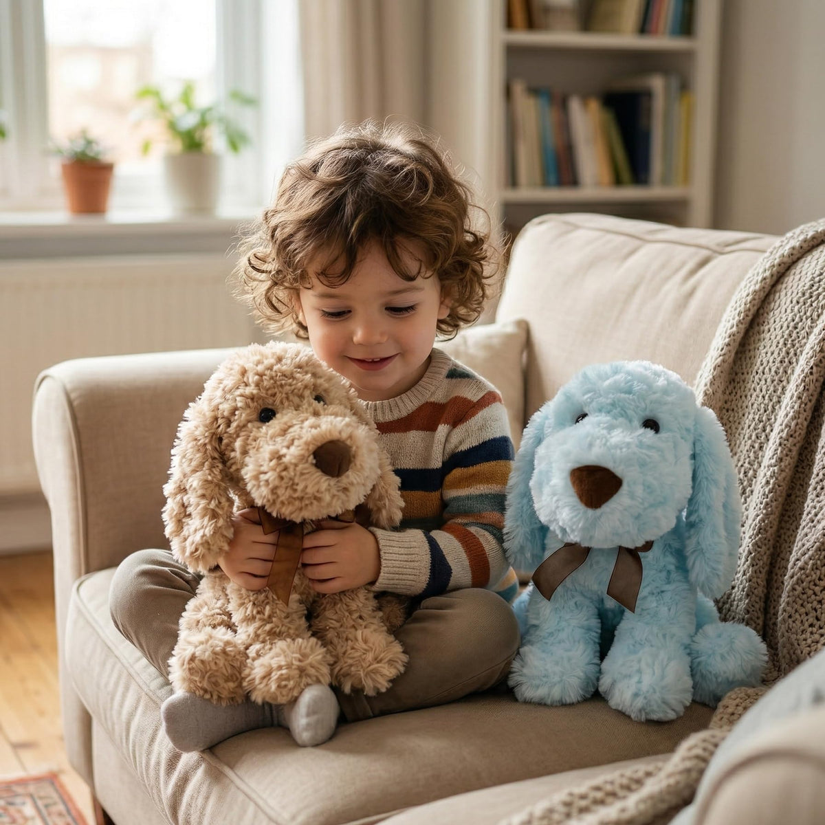 WEIGEDU Poodle Puppy Goldendoodle plush gift, a thoughtful present for dog lovers.