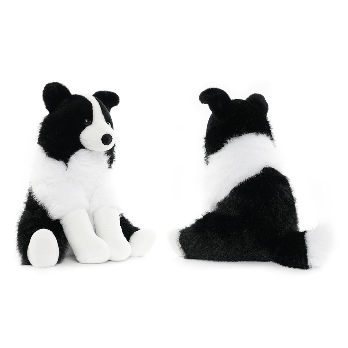 WEIGEDU premium border collie plush fabric provides durable, soft cuddles