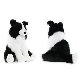 WEIGEDU premium border collie plush fabric provides durable, soft cuddles