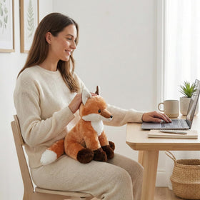 WEIGEDU premium-soft fox plush, durable and huggable