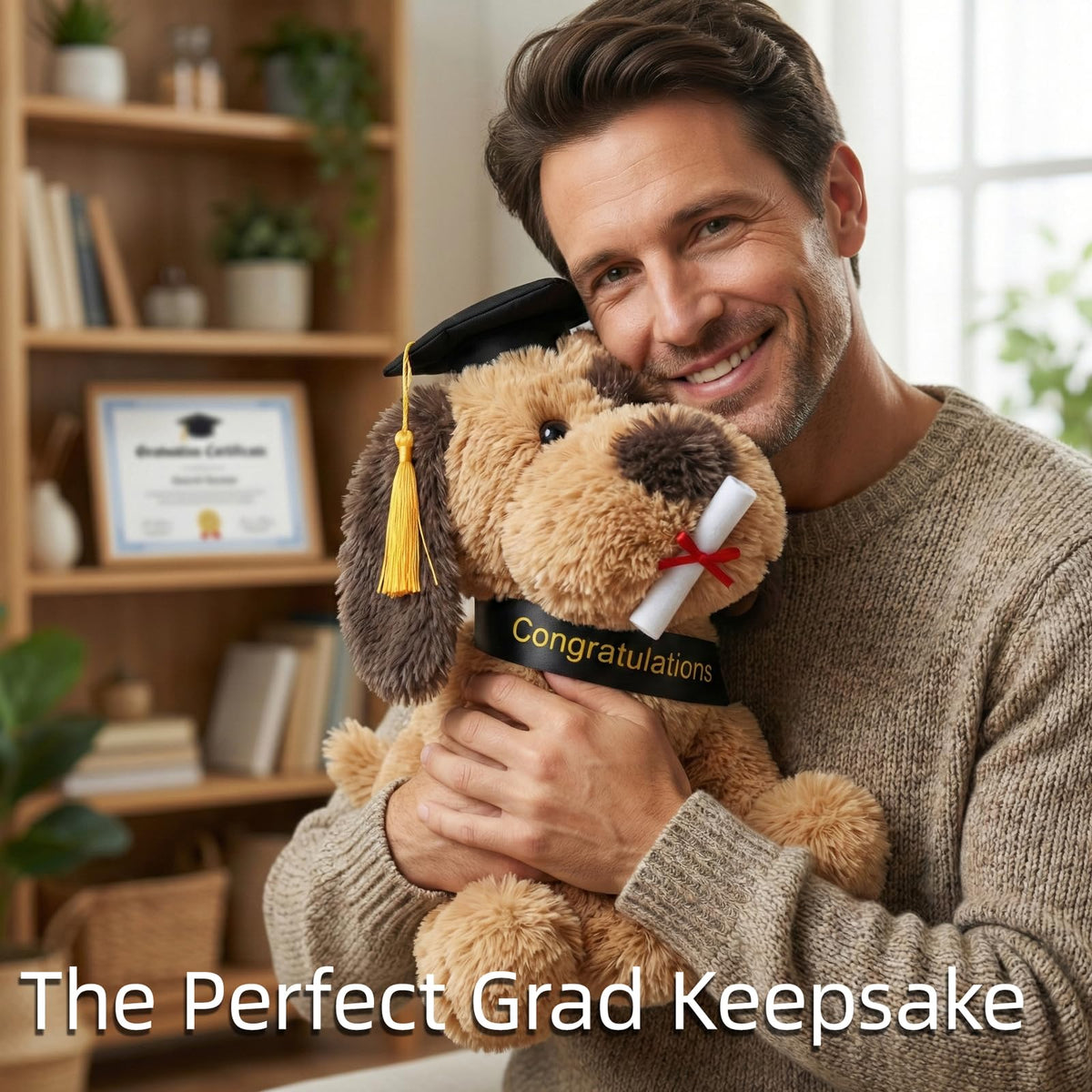 WEIGEDU durable stitching on graduation plush for longevity