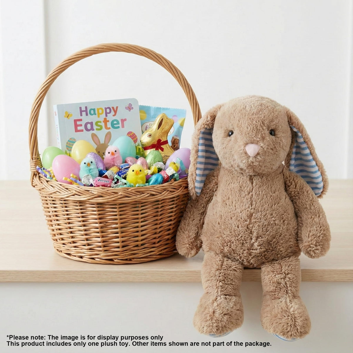 WEIGEDU rabbit plush blue striped ears add playful detail