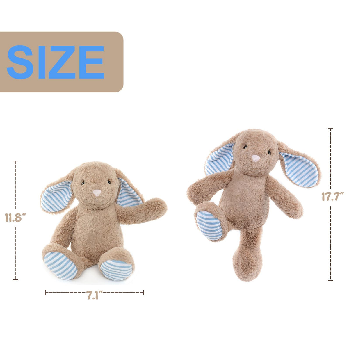 WEIGEDU rabbit plush easy to clean by hand or machine wash