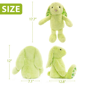 WEIGEDU 17.7-inch bunny size fits laps and car trips for on-the-go comfort.