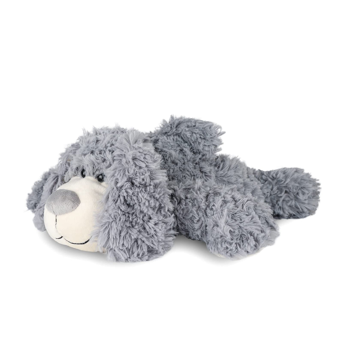WEIGEDU Smiling Gray Puppy plush face detail for cozy cuddly playtime