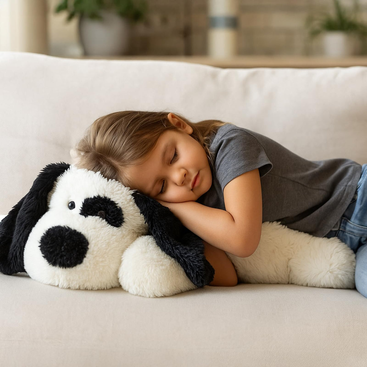 WEIGEDU ultra-soft plush fabric dog for gentle touch