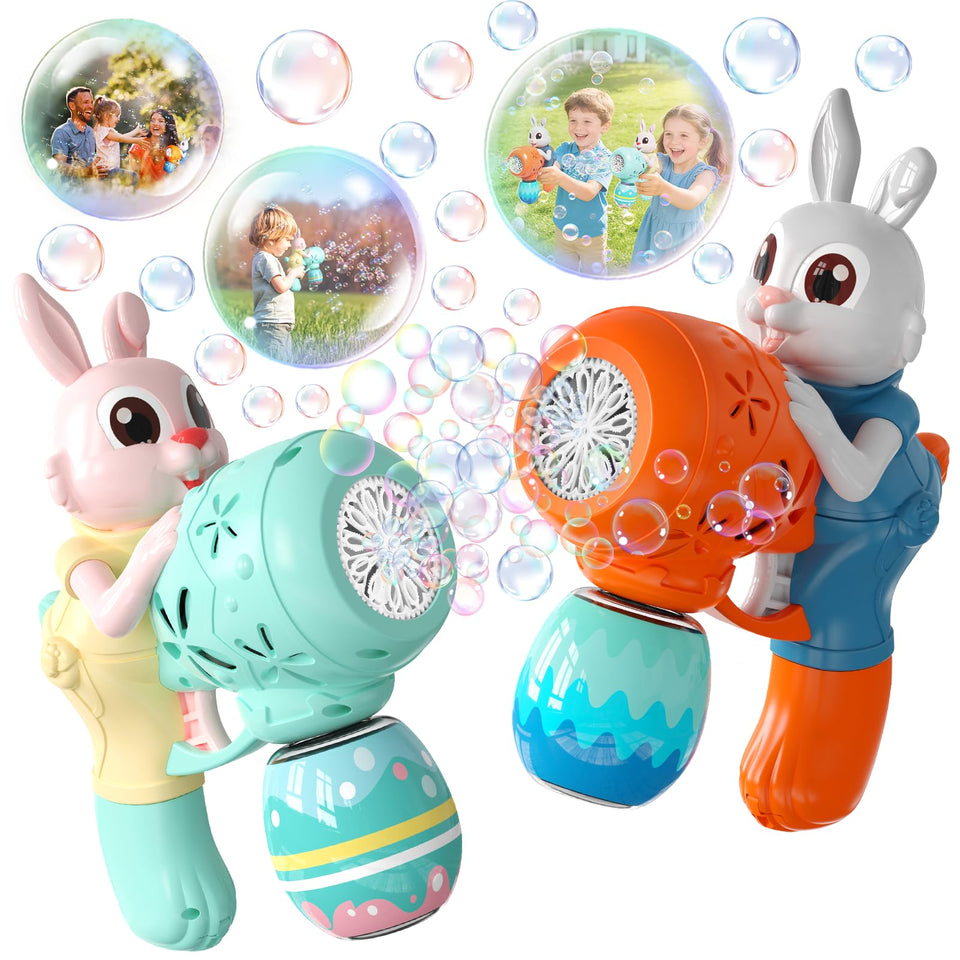 Weilim Bubble Gun Kids 2-Pack in action for vibrant outdoor play.