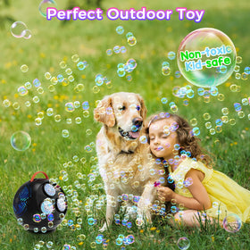 Weilim Bubble Machine is portable and easy to set up for parties.