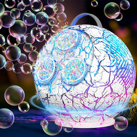Weilim Bubble Machine with LED 360° rotation for outdoor party magic