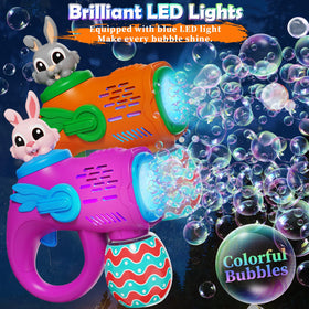 Weilim bunny bubble guns ready for quick setup and bubbly fun.